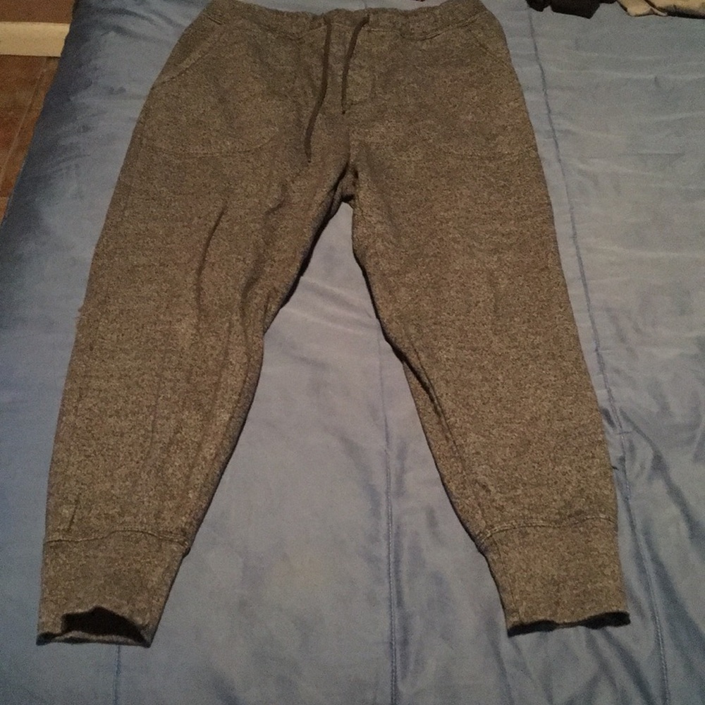 Black wool Joggers